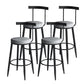 Industrial Style Bar-stool Metal Counter Bar Stool for Restaurant Grey 4 Piece Set Clearhalo 'Bar Furniture' 'Bar Stools' 'bar_stools' 'furn' 'furn_bar_stools' 'Furniture' 'furniture_bar_stools' 'Kitchen & Dining Furniture' 5042420