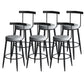 Industrial Style Bar-stool Metal Counter Bar Stool for Restaurant Grey 6 Piece Set Clearhalo 'Bar Furniture' 'Bar Stools' 'bar_stools' 'furn' 'furn_bar_stools' 'Furniture' 'furniture_bar_stools' 'Kitchen & Dining Furniture' 5042423