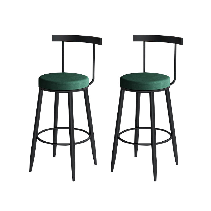 Industrial Style Bar-stool Metal Counter Bar Stool for Restaurant Green 2 Piece Set Clearhalo 'Bar Furniture' 'Bar Stools' 'bar_stools' 'furn' 'furn_bar_stools' 'Furniture' 'furniture_bar_stools' 'Kitchen & Dining Furniture' 5042426