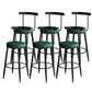 Industrial Style Bar-stool Metal Counter Bar Stool for Restaurant Green 6 Piece Set Clearhalo 'Bar Furniture' 'Bar Stools' 'bar_stools' 'furn' 'furn_bar_stools' 'Furniture' 'furniture_bar_stools' 'Kitchen & Dining Furniture' 5042430