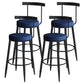 Industrial Style Bar-stool Metal Counter Bar Stool for Restaurant Blue 4 Piece Set Clearhalo 'Bar Furniture' 'Bar Stools' 'bar_stools' 'furn' 'furn_bar_stools' 'Furniture' 'furniture_bar_stools' 'Kitchen & Dining Furniture' 5042436