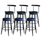 Industrial Style Bar-stool Metal Counter Bar Stool for Restaurant Blue 6 Piece Set Clearhalo 'Bar Furniture' 'Bar Stools' 'bar_stools' 'furn' 'furn_bar_stools' 'Furniture' 'furniture_bar_stools' 'Kitchen & Dining Furniture' 5042438