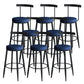 Industrial Style Bar-stool Metal Counter Bar Stool for Restaurant Blue 8 Piece Set Clearhalo 'Bar Furniture' 'Bar Stools' 'bar_stools' 'furn' 'furn_bar_stools' 'Furniture' 'furniture_bar_stools' 'Kitchen & Dining Furniture' 5042440
