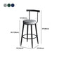 Industrial Style Bar-stool Metal Counter Bar Stool for Restaurant Clearhalo 'Bar Furniture' 'Bar Stools' 'bar_stools' 'furn' 'furn_bar_stools' 'Furniture' 'furniture_bar_stools' 'Kitchen & Dining Furniture' 5042444
