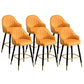 Scandinavian Armed Reception Stool Matte Finish Leather Barstool Orange 6 Piece Set Clearhalo 'Bar Furniture' 'Bar Stools' 'bar_stools' 'furn' 'furn_bar_stools' 'Furniture' 'furniture_bar_stools' 'Kitchen & Dining Furniture' 5042451