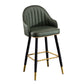 Scandinavian Armed Reception Stool Matte Finish Leather Barstool Clearhalo 'Bar Furniture' 'Bar Stools' 'bar_stools' 'furn' 'furn_bar_stools' 'Furniture' 'furniture_bar_stools' 'Kitchen & Dining Furniture' 5042465