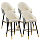 Scandinavian Armed Reception Stool Matte Finish Leather Barstool Cream Gray 4 Piece Set Clearhalo 'Bar Furniture' 'Bar Stools' 'bar_stools' 'furn' 'furn_bar_stools' 'Furniture' 'furniture_bar_stools' 'Kitchen & Dining Furniture' 5042466