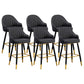 Scandinavian Armed Reception Stool Matte Finish Leather Barstool Black 6 Piece Set Clearhalo 'Bar Furniture' 'Bar Stools' 'bar_stools' 'furn' 'furn_bar_stools' 'Furniture' 'furniture_bar_stools' 'Kitchen & Dining Furniture' 5042480