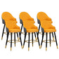 Scandinavian Armed Reception Stool Matte Finish Leather Barstool Orange-Gray 6 Piece Set Clearhalo 'Bar Furniture' 'Bar Stools' 'bar_stools' 'furn' 'furn_bar_stools' 'Furniture' 'furniture_bar_stools' 'Kitchen & Dining Furniture' 5042484