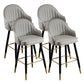 Scandinavian Armed Reception Stool Matte Finish Leather Barstool Grey 4 Piece Set Clearhalo 'Bar Furniture' 'Bar Stools' 'bar_stools' 'furn' 'furn_bar_stools' 'Furniture' 'furniture_bar_stools' 'Kitchen & Dining Furniture' 5042487