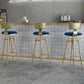 Glam Liftable Rotatable Counter Stool Iron Cafe Bar Stool with Cushion and Pedal Clearhalo 'Bar Furniture' 'Bar Stools' 'bar_stools' 'furn' 'furn_bar_stools' 'Furniture' 'furniture_bar_stools' 'Kitchen & Dining Furniture' 5042500
