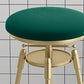 Glam Liftable Rotatable Counter Stool Iron Cafe Bar Stool with Cushion and Pedal Clearhalo 'Bar Furniture' 'Bar Stools' 'bar_stools' 'furn' 'furn_bar_stools' 'Furniture' 'furniture_bar_stools' 'Kitchen & Dining Furniture' 5042513