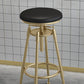 Glam Liftable Rotatable Counter Stool Iron Cafe Bar Stool with Cushion and Pedal Clearhalo 'Bar Furniture' 'Bar Stools' 'bar_stools' 'furn' 'furn_bar_stools' 'Furniture' 'furniture_bar_stools' 'Kitchen & Dining Furniture' 5042517