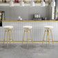 Glam Liftable Rotatable Counter Stool Iron Cafe Bar Stool with Cushion and Pedal Clearhalo 'Bar Furniture' 'Bar Stools' 'bar_stools' 'furn' 'furn_bar_stools' 'Furniture' 'furniture_bar_stools' 'Kitchen & Dining Furniture' 5042519
