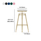 Glam Liftable Rotatable Counter Stool Iron Cafe Bar Stool with Cushion and Pedal Clearhalo 'Bar Furniture' 'Bar Stools' 'bar_stools' 'furn' 'furn_bar_stools' 'Furniture' 'furniture_bar_stools' 'Kitchen & Dining Furniture' 5042553