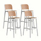 Contemporary Style Bar-stool Plastic Counter Bar Stool for Home White 4 Piece Set Clearhalo 'Bar Furniture' 'Bar Stools' 'bar_stools' 'furn' 'furn_bar_stools' 'Furniture' 'furniture_bar_stools' 'Kitchen & Dining Furniture' 5042557