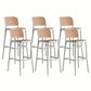 Contemporary Style Bar-stool Plastic Counter Bar Stool for Home White 6 Piece Set Clearhalo 'Bar Furniture' 'Bar Stools' 'bar_stools' 'furn' 'furn_bar_stools' 'Furniture' 'furniture_bar_stools' 'Kitchen & Dining Furniture' 5042558