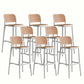 Contemporary Style Bar-stool Plastic Counter Bar Stool for Home White 8 Piece Set Clearhalo 'Bar Furniture' 'Bar Stools' 'bar_stools' 'furn' 'furn_bar_stools' 'Furniture' 'furniture_bar_stools' 'Kitchen & Dining Furniture' 5042560