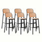 Contemporary Style Bar-stool Plastic Counter Bar Stool for Home Black 6 Piece Set Clearhalo 'Bar Furniture' 'Bar Stools' 'bar_stools' 'furn' 'furn_bar_stools' 'Furniture' 'furniture_bar_stools' 'Kitchen & Dining Furniture' 5042566