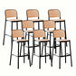 Contemporary Style Bar-stool Plastic Counter Bar Stool for Home Black 8 Piece Set Clearhalo 'Bar Furniture' 'Bar Stools' 'bar_stools' 'furn' 'furn_bar_stools' 'Furniture' 'furniture_bar_stools' 'Kitchen & Dining Furniture' 5042568