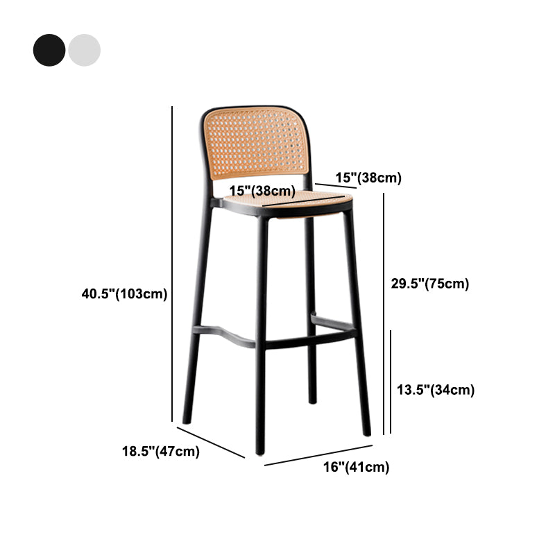 Contemporary Style Bar-stool Plastic Counter Bar Stool for Home Clearhalo 'Bar Furniture' 'Bar Stools' 'bar_stools' 'furn' 'furn_bar_stools' 'Furniture' 'furniture_bar_stools' 'Kitchen & Dining Furniture' 5042576