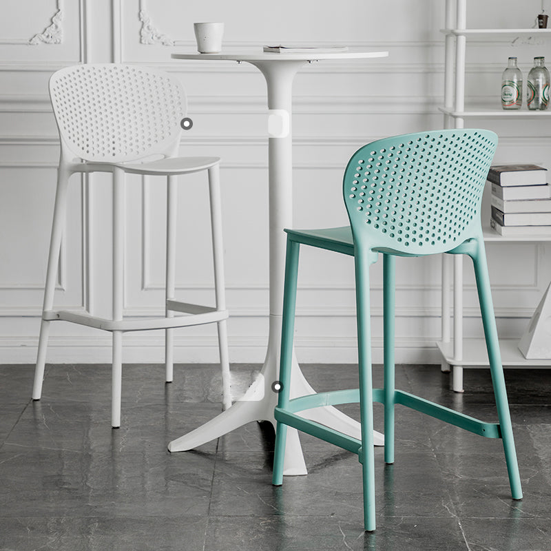 Contemporary Style Stackable Bar-stool Plastic Counter Bar Stool for Home Clearhalo 'Bar Furniture' 'Bar Stools' 'bar_stools' 'furn' 'furn_bar_stools' 'Furniture' 'furniture_bar_stools' 'Kitchen & Dining Furniture' 5042581
