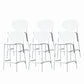 Contemporary Style Stackable Bar-stool Plastic Counter Bar Stool for Home White 6 Piece Set Counter Stool(26"H) Clearhalo 'Bar Furniture' 'Bar Stools' 'bar_stools' 'furn' 'furn_bar_stools' 'Furniture' 'furniture_bar_stools' 'Kitchen & Dining Furniture' 5042582