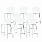 Contemporary Style Stackable Bar-stool Plastic Counter Bar Stool for Home White 8 Piece Set Counter Stool(26"H) Clearhalo 'Bar Furniture' 'Bar Stools' 'bar_stools' 'furn' 'furn_bar_stools' 'Furniture' 'furniture_bar_stools' 'Kitchen & Dining Furniture' 5042583