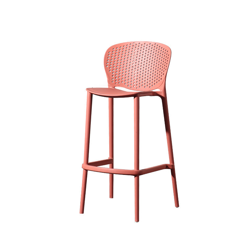Contemporary Style Stackable Bar-stool Plastic Counter Bar Stool for Home Clearhalo 'Bar Furniture' 'Bar Stools' 'bar_stools' 'furn' 'furn_bar_stools' 'Furniture' 'furniture_bar_stools' 'Kitchen & Dining Furniture' 5042586