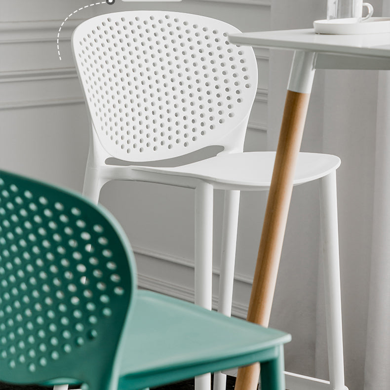 Contemporary Style Stackable Bar-stool Plastic Counter Bar Stool for Home Clearhalo 'Bar Furniture' 'Bar Stools' 'bar_stools' 'furn' 'furn_bar_stools' 'Furniture' 'furniture_bar_stools' 'Kitchen & Dining Furniture' 5042587