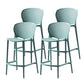 Contemporary Style Stackable Bar-stool Plastic Counter Bar Stool for Home Turquoise 4 Piece Set Counter Stool(26"H) Clearhalo 'Bar Furniture' 'Bar Stools' 'bar_stools' 'furn' 'furn_bar_stools' 'Furniture' 'furniture_bar_stools' 'Kitchen & Dining Furniture' 5042588