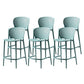 Contemporary Style Stackable Bar-stool Plastic Counter Bar Stool for Home Turquoise 6 Piece Set Counter Stool(26"H) Clearhalo 'Bar Furniture' 'Bar Stools' 'bar_stools' 'furn' 'furn_bar_stools' 'Furniture' 'furniture_bar_stools' 'Kitchen & Dining Furniture' 5042590
