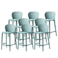 Contemporary Style Stackable Bar-stool Plastic Counter Bar Stool for Home Turquoise 8 Piece Set Counter Stool(26"H) Clearhalo 'Bar Furniture' 'Bar Stools' 'bar_stools' 'furn' 'furn_bar_stools' 'Furniture' 'furniture_bar_stools' 'Kitchen & Dining Furniture' 5042591