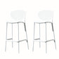 Contemporary Style Stackable Bar-stool Plastic Counter Bar Stool for Home White 2 Piece Set Bar Stool(30"H) Clearhalo 'Bar Furniture' 'Bar Stools' 'bar_stools' 'furn' 'furn_bar_stools' 'Furniture' 'furniture_bar_stools' 'Kitchen & Dining Furniture' 5042593