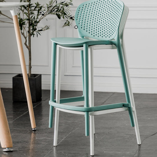 Contemporary Style Stackable Bar-stool Plastic Counter Bar Stool for Home Clearhalo 'Bar Furniture' 'Bar Stools' 'bar_stools' 'furn' 'furn_bar_stools' 'Furniture' 'furniture_bar_stools' 'Kitchen & Dining Furniture' 5042595