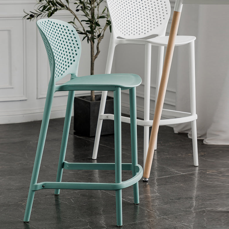Contemporary Style Stackable Bar-stool Plastic Counter Bar Stool for Home Clearhalo 'Bar Furniture' 'Bar Stools' 'bar_stools' 'furn' 'furn_bar_stools' 'Furniture' 'furniture_bar_stools' 'Kitchen & Dining Furniture' 5042597