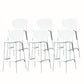 Contemporary Style Stackable Bar-stool Plastic Counter Bar Stool for Home White 6 Piece Set Bar Stool(30"H) Clearhalo 'Bar Furniture' 'Bar Stools' 'bar_stools' 'furn' 'furn_bar_stools' 'Furniture' 'furniture_bar_stools' 'Kitchen & Dining Furniture' 5042598