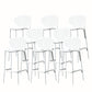Contemporary Style Stackable Bar-stool Plastic Counter Bar Stool for Home White 8 Piece Set Bar Stool(30"H) Clearhalo 'Bar Furniture' 'Bar Stools' 'bar_stools' 'furn' 'furn_bar_stools' 'Furniture' 'furniture_bar_stools' 'Kitchen & Dining Furniture' 5042600