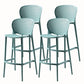 Contemporary Style Stackable Bar-stool Plastic Counter Bar Stool for Home Turquoise 4 Piece Set Bar Stool(30"H) Clearhalo 'Bar Furniture' 'Bar Stools' 'bar_stools' 'furn' 'furn_bar_stools' 'Furniture' 'furniture_bar_stools' 'Kitchen & Dining Furniture' 5042603
