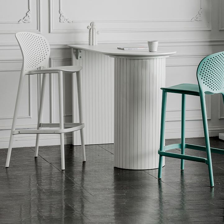 Contemporary Style Stackable Bar-stool Plastic Counter Bar Stool for Home Clearhalo 'Bar Furniture' 'Bar Stools' 'bar_stools' 'furn' 'furn_bar_stools' 'Furniture' 'furniture_bar_stools' 'Kitchen & Dining Furniture' 5042604