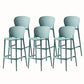 Contemporary Style Stackable Bar-stool Plastic Counter Bar Stool for Home Turquoise 6 Piece Set Bar Stool(30"H) Clearhalo 'Bar Furniture' 'Bar Stools' 'bar_stools' 'furn' 'furn_bar_stools' 'Furniture' 'furniture_bar_stools' 'Kitchen & Dining Furniture' 5042605