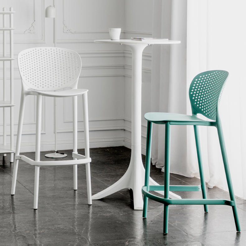 Contemporary Style Stackable Bar-stool Plastic Counter Bar Stool for Home Clearhalo 'Bar Furniture' 'Bar Stools' 'bar_stools' 'furn' 'furn_bar_stools' 'Furniture' 'furniture_bar_stools' 'Kitchen & Dining Furniture' 5042606