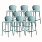 Contemporary Style Stackable Bar-stool Plastic Counter Bar Stool for Home Turquoise 8 Piece Set Bar Stool(30"H) Clearhalo 'Bar Furniture' 'Bar Stools' 'bar_stools' 'furn' 'furn_bar_stools' 'Furniture' 'furniture_bar_stools' 'Kitchen & Dining Furniture' 5042607