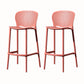 Contemporary Style Stackable Bar-stool Plastic Counter Bar Stool for Home Red 2 Piece Set Bar Stool(30"H) Clearhalo 'Bar Furniture' 'Bar Stools' 'bar_stools' 'furn' 'furn_bar_stools' 'Furniture' 'furniture_bar_stools' 'Kitchen & Dining Furniture' 5042612