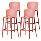 Contemporary Style Stackable Bar-stool Plastic Counter Bar Stool for Home Red 4 Piece Set Bar Stool(30"H) Clearhalo 'Bar Furniture' 'Bar Stools' 'bar_stools' 'furn' 'furn_bar_stools' 'Furniture' 'furniture_bar_stools' 'Kitchen & Dining Furniture' 5042613