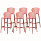 Contemporary Style Stackable Bar-stool Plastic Counter Bar Stool for Home Red 6 Piece Set Bar Stool(30"H) Clearhalo 'Bar Furniture' 'Bar Stools' 'bar_stools' 'furn' 'furn_bar_stools' 'Furniture' 'furniture_bar_stools' 'Kitchen & Dining Furniture' 5042614