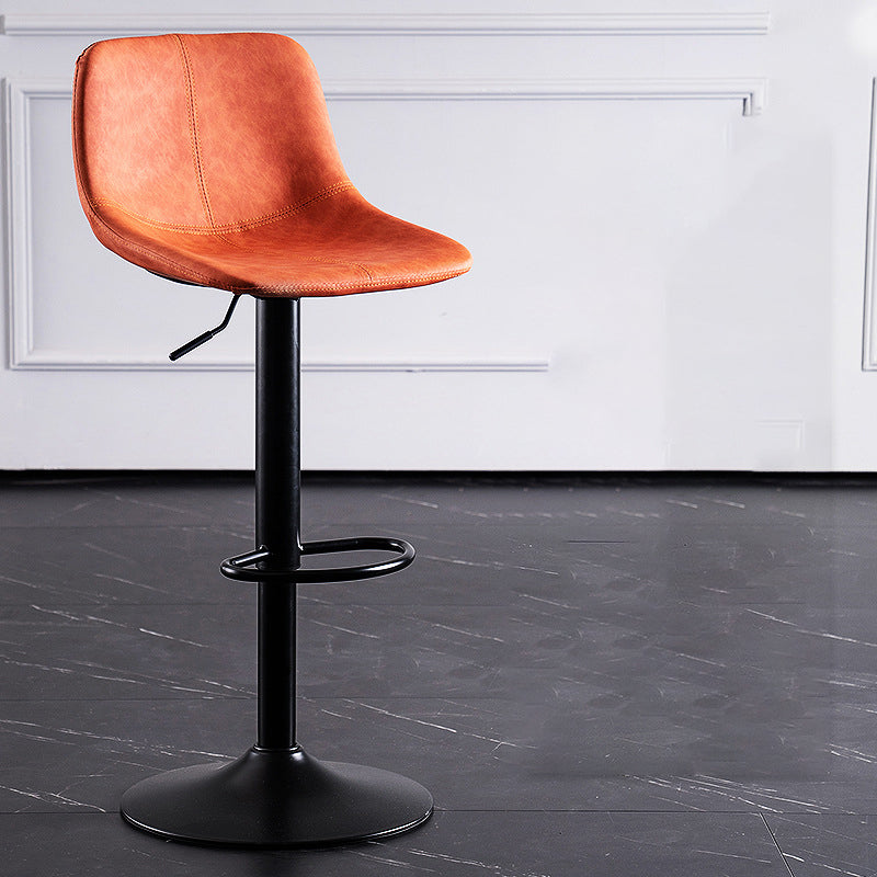 Home Modern Adjustable Height Stool Matte Finish Leather Barstool Clearhalo 'Bar Furniture' 'Bar Stools' 'bar_stools' 'furn' 'furn_bar_stools' 'Furniture' 'furniture_bar_stools' 'Kitchen & Dining Furniture' 5042630