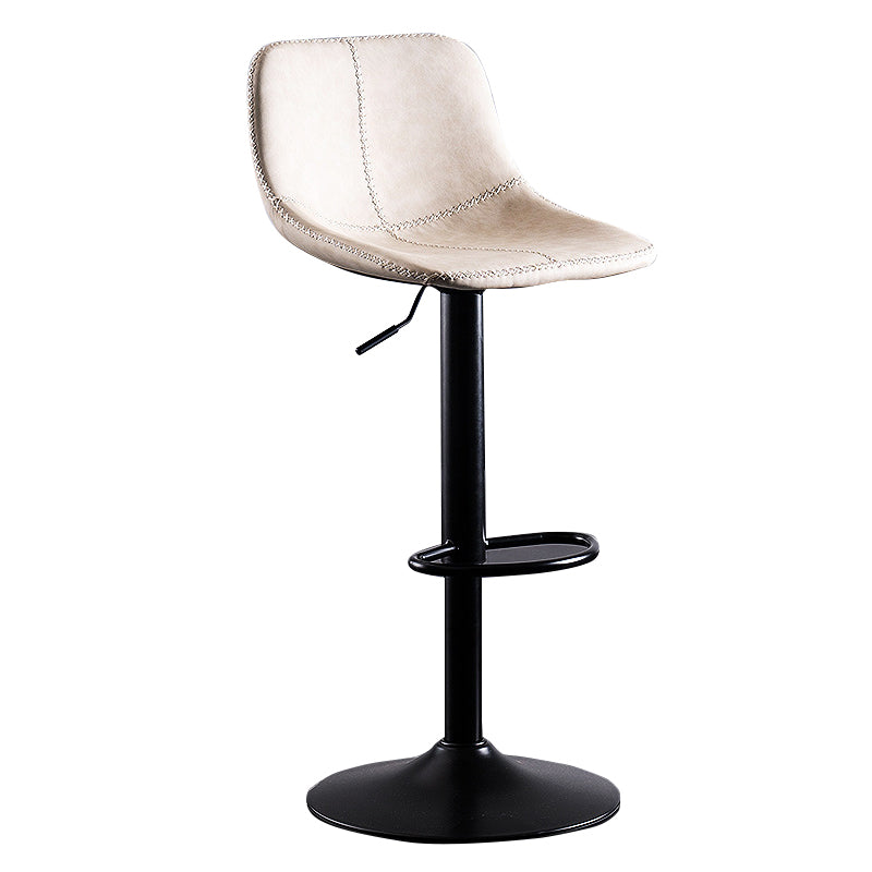 Home Modern Adjustable Height Stool Matte Finish Leather Barstool Clearhalo 'Bar Furniture' 'Bar Stools' 'bar_stools' 'furn' 'furn_bar_stools' 'Furniture' 'furniture_bar_stools' 'Kitchen & Dining Furniture' 5042635