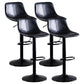Home Modern Adjustable Height Stool Matte Finish Leather Barstool Matte Black 4 Piece Set Clearhalo 'Bar Furniture' 'Bar Stools' 'bar_stools' 'furn' 'furn_bar_stools' 'Furniture' 'furniture_bar_stools' 'Kitchen & Dining Furniture' 5042636