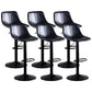 Home Modern Adjustable Height Stool Matte Finish Leather Barstool Matte Black 6 Piece Set Clearhalo 'Bar Furniture' 'Bar Stools' 'bar_stools' 'furn' 'furn_bar_stools' 'Furniture' 'furniture_bar_stools' 'Kitchen & Dining Furniture' 5042638